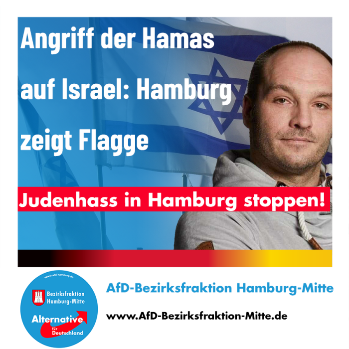 Angriff der Hamas auf Israel: Hamburg zeigt Flagge
